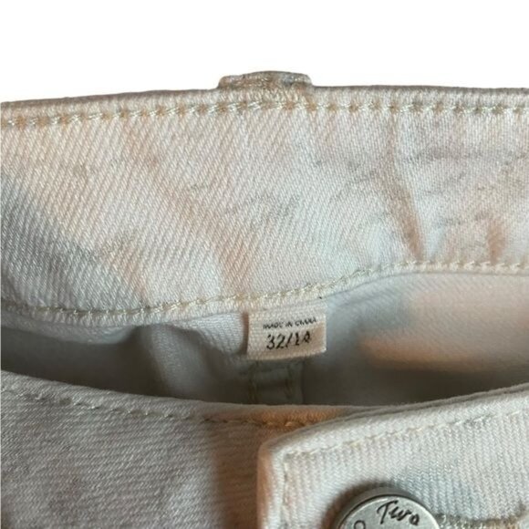 Two by Vince Camuto Camo Jeans Plus Size 14 White Straight Leg - Picture 6 of 8